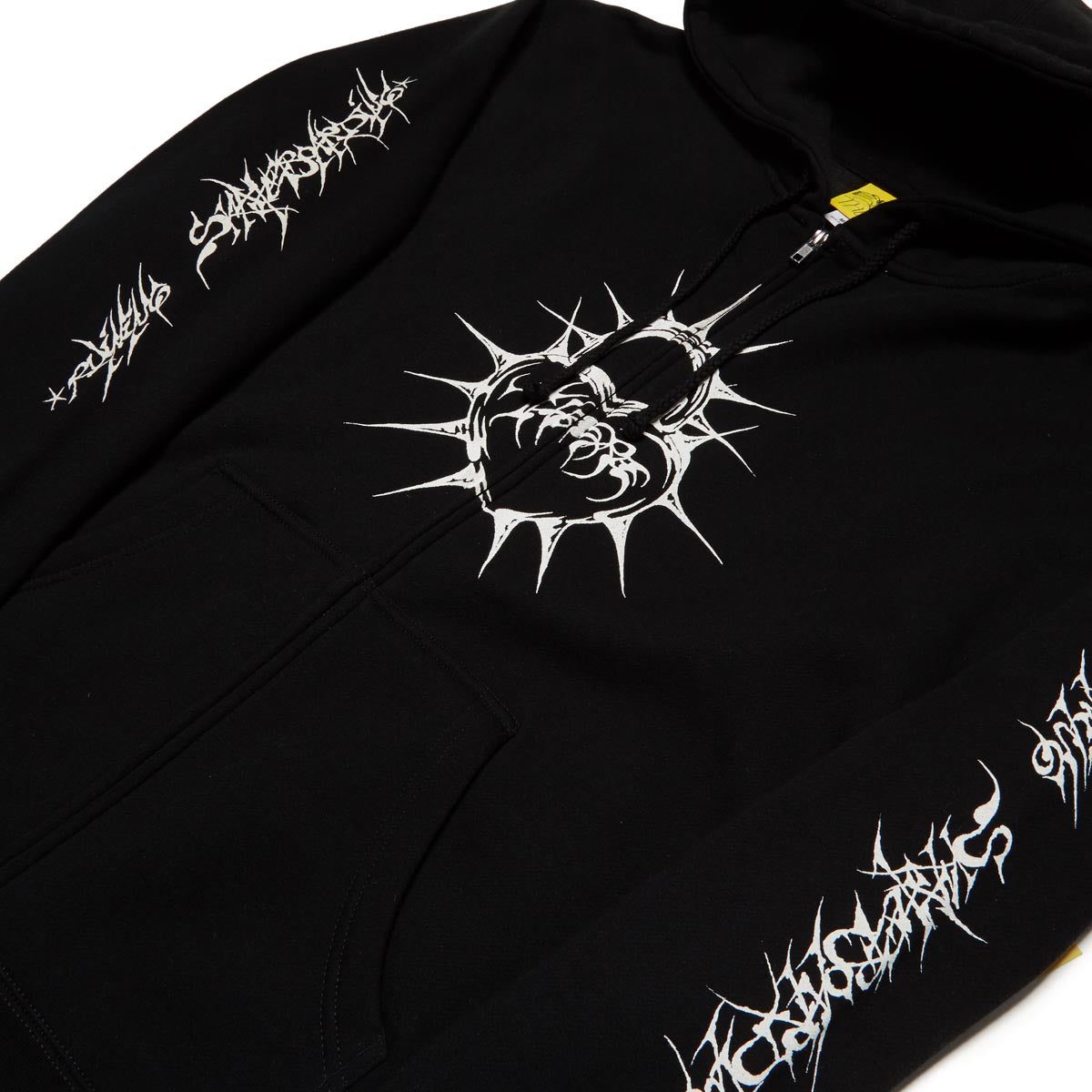 There Heart Sleeve Hoodie - Black/White image 2