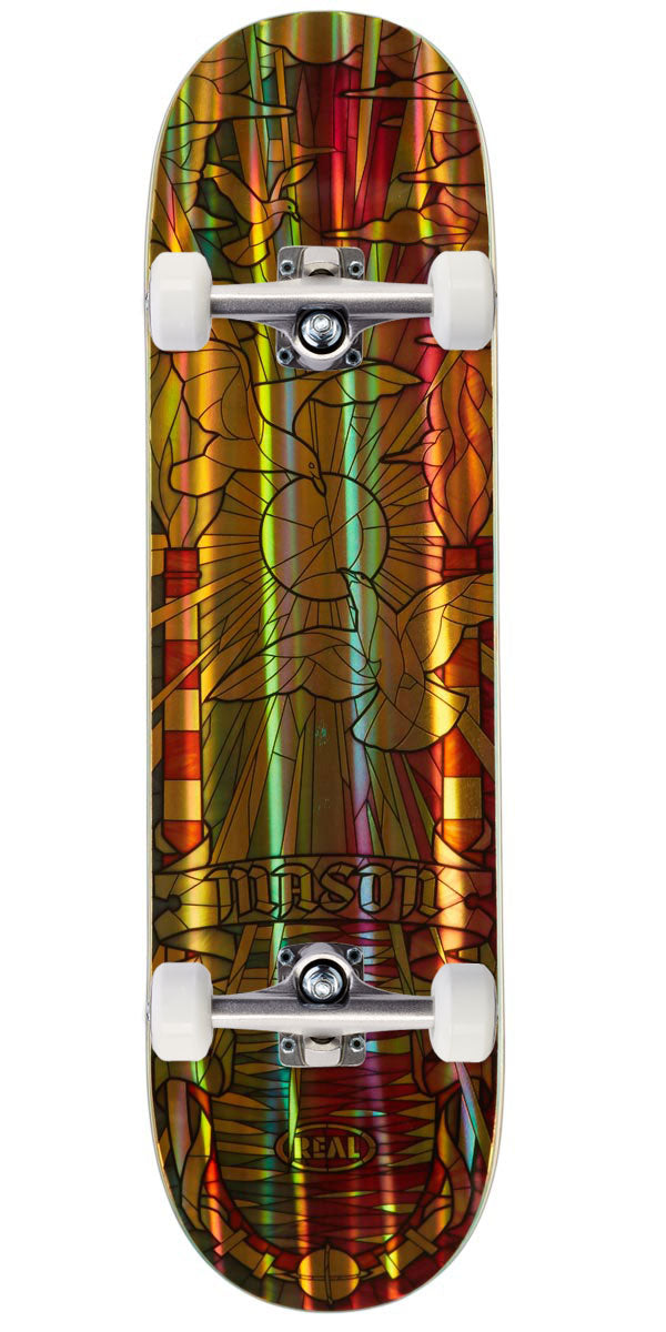 Real Mason Cathedral True Fit Skateboard Complete - Holographic Gold Foil - 8.25