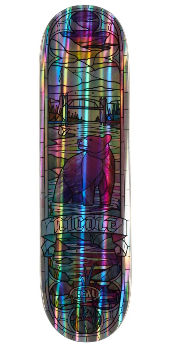 Real Nicole Cathedral Skateboard Deck - Holographic Rainbow Foil - 8.38