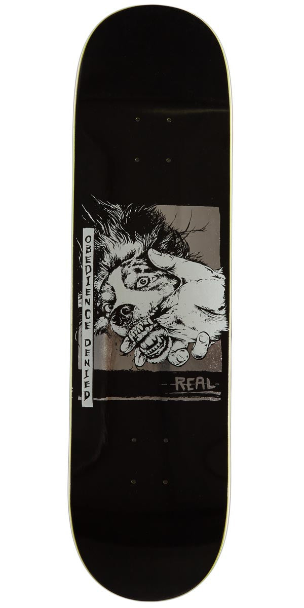 Real Obedience Denied Skateboard Deck - Black - 8.25