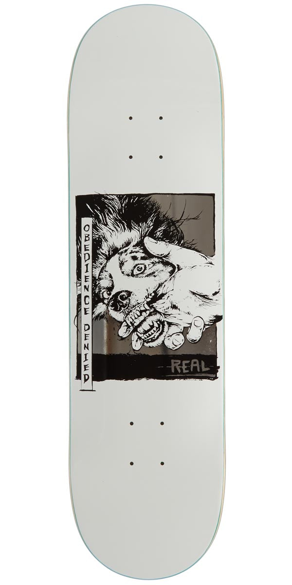 Real Obedience Denied Skateboard Deck - White - 8.50