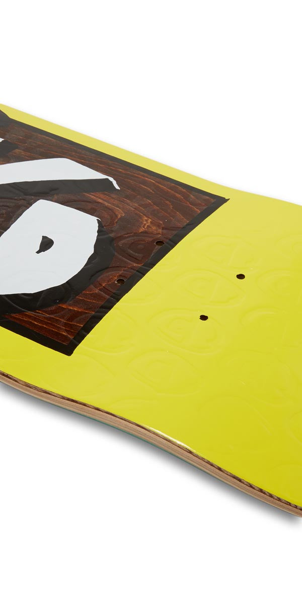 Krooked Team Incognito Embossed Skateboard Deck - Yellow - 8.25