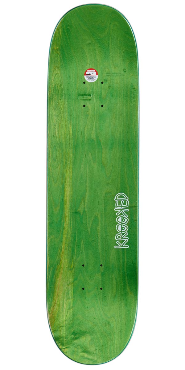 Krooked Team Incognito Embossed Skateboard Deck - Yellow - 8.25
