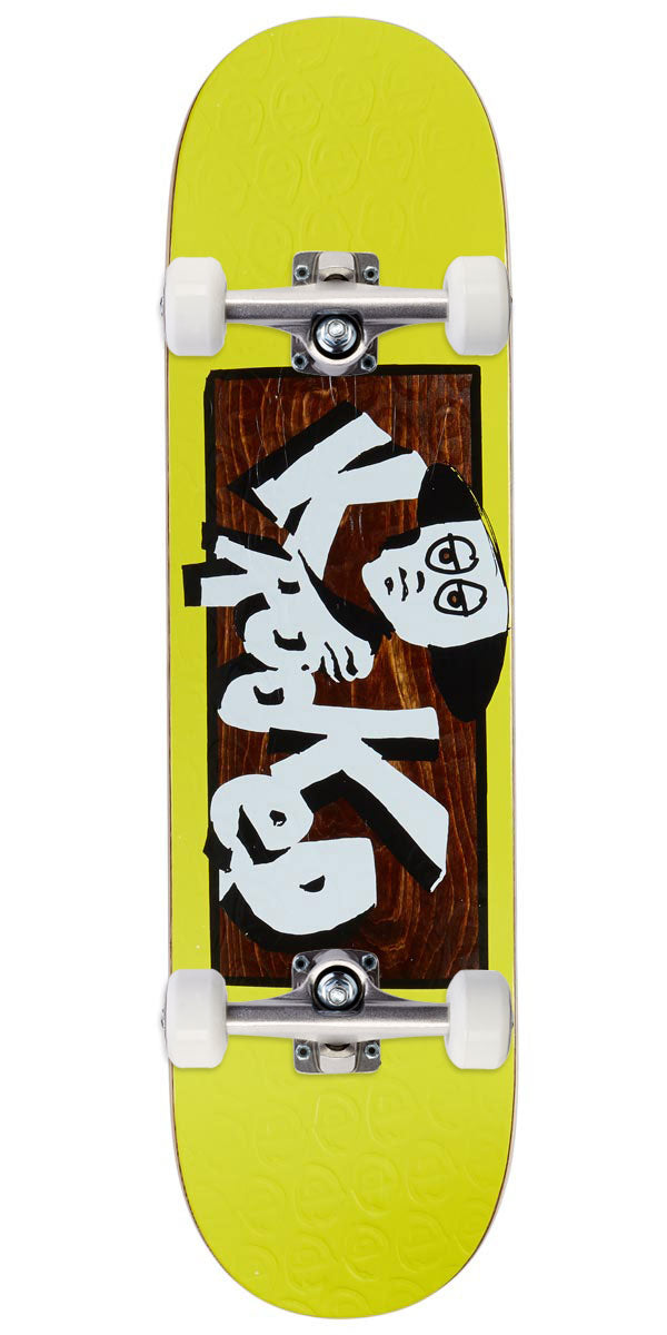 Krooked Team Incognito Embossed Skateboard Complete - Yellow - 8.25