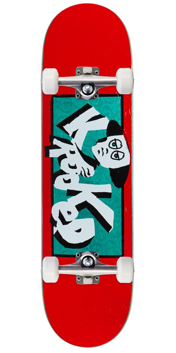 Krooked Team Incognito Embossed Skateboard Complete - Vermilion - 8.38