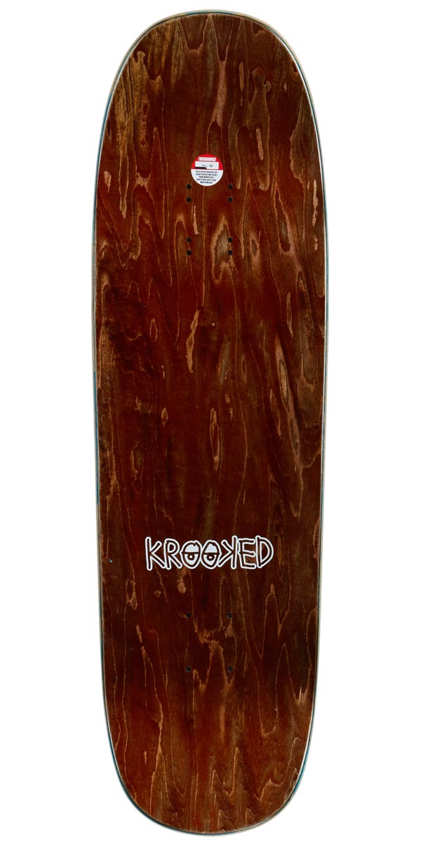 Krooked Team Incognito Embossed Skateboard Deck - Deep Sea Green - 9.25