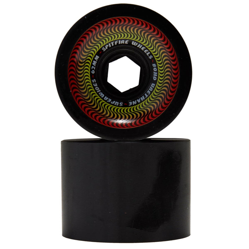 Spitfire 80HD Superwides Skateboard Wheels - Black - 62mm