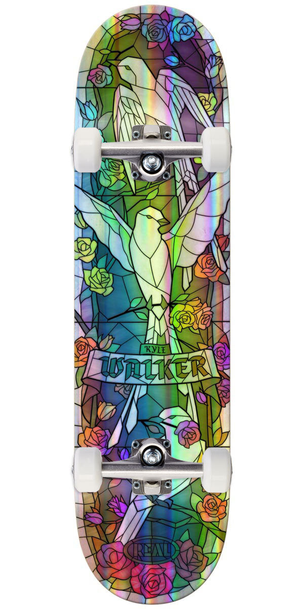 Real Kyle Cathedral Skateboard Complete - Holographic Rainbow Foil - 8.38