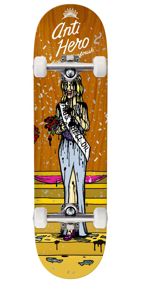Anti-Hero Miss Corporate Greed Kanfoush Skateboard Complete - 8.25