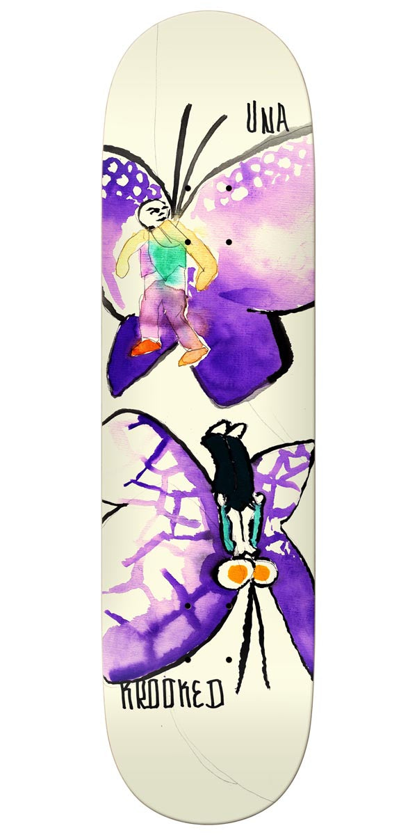 Krooked Una Butterflies Skateboard Deck - 8.28