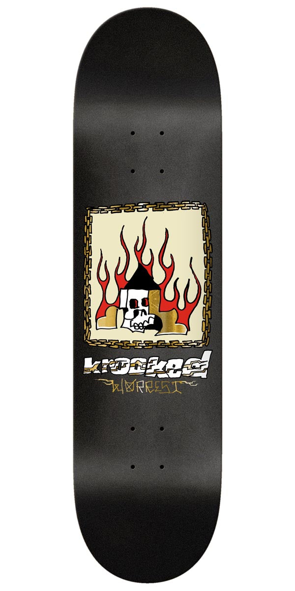 Krooked Worrest Chain Frame Skateboard Deck - Black - 8.30