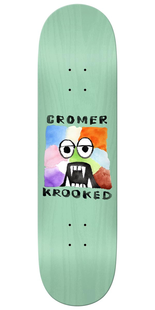 Krooked Cromer Fangs Skateboard Deck - Mint - 8.50