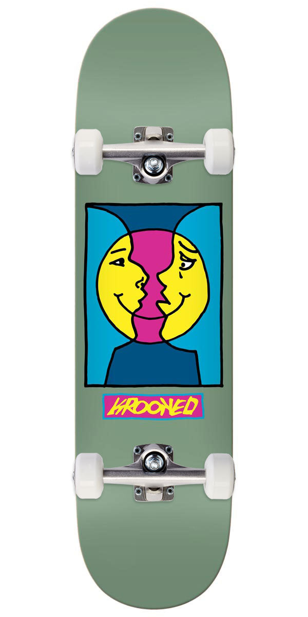 Krooked Moon Smile Skateboard Complete - Sage - 8.50