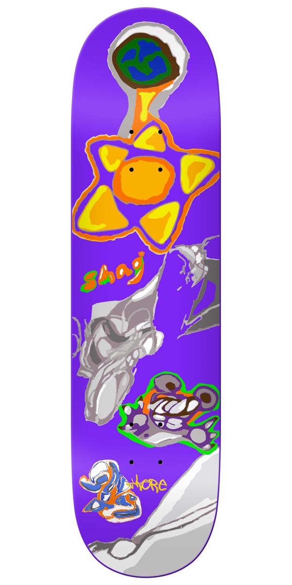 There Shag Tiger Sun Tf Skateboard Deck - Purple - 8.25