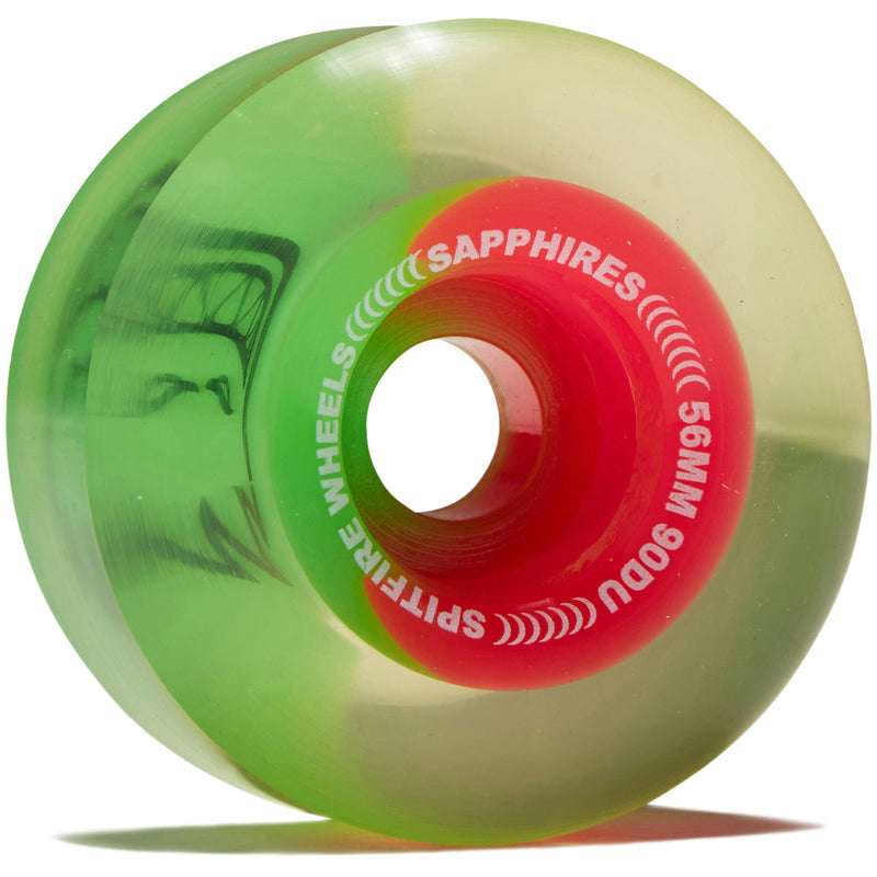 Spitfire 90d Sapphires Skateboard Wheels - Neon Pink/Green - 56mm