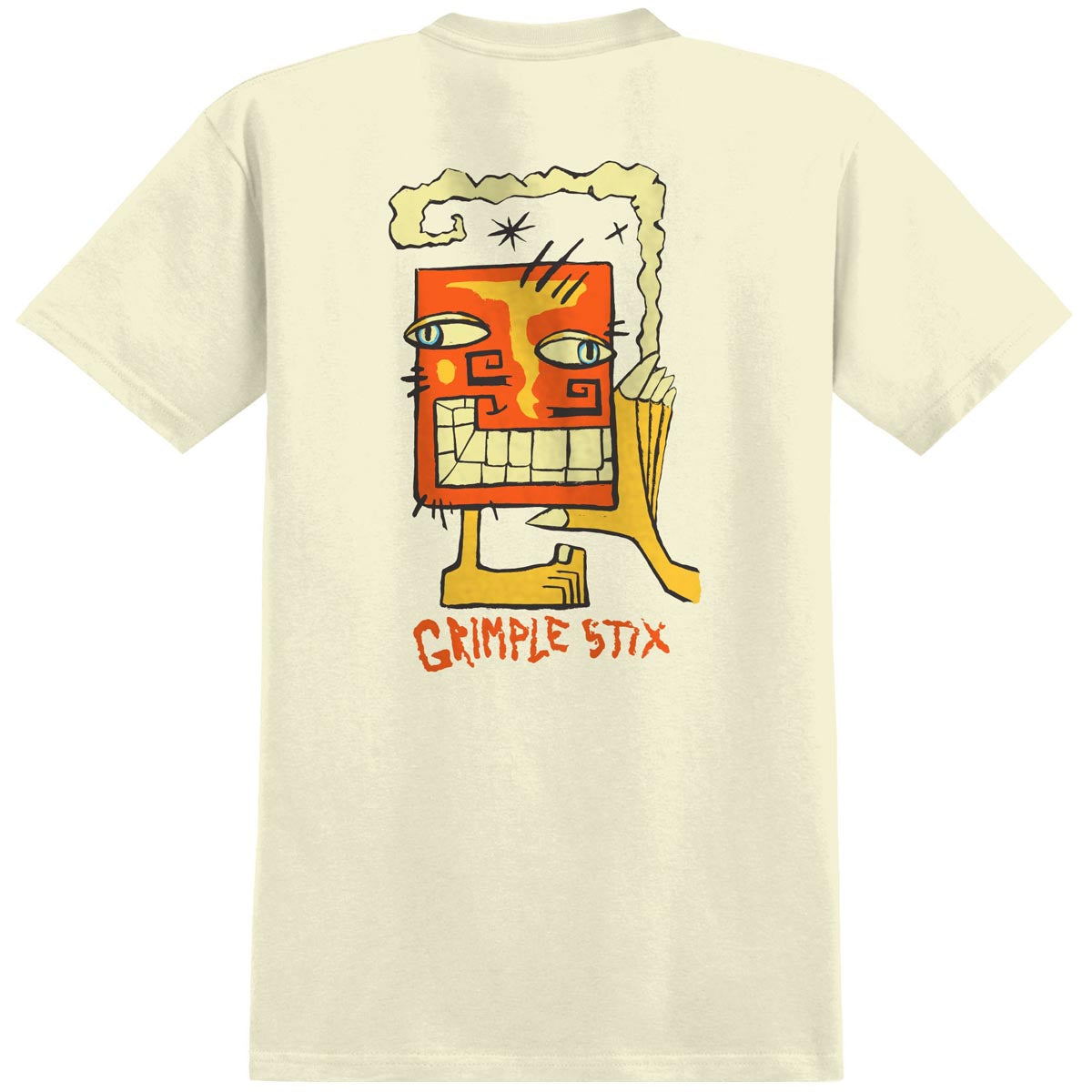 Anti-Hero Grimplestix Cubist T-Shirt - Cream image 1
