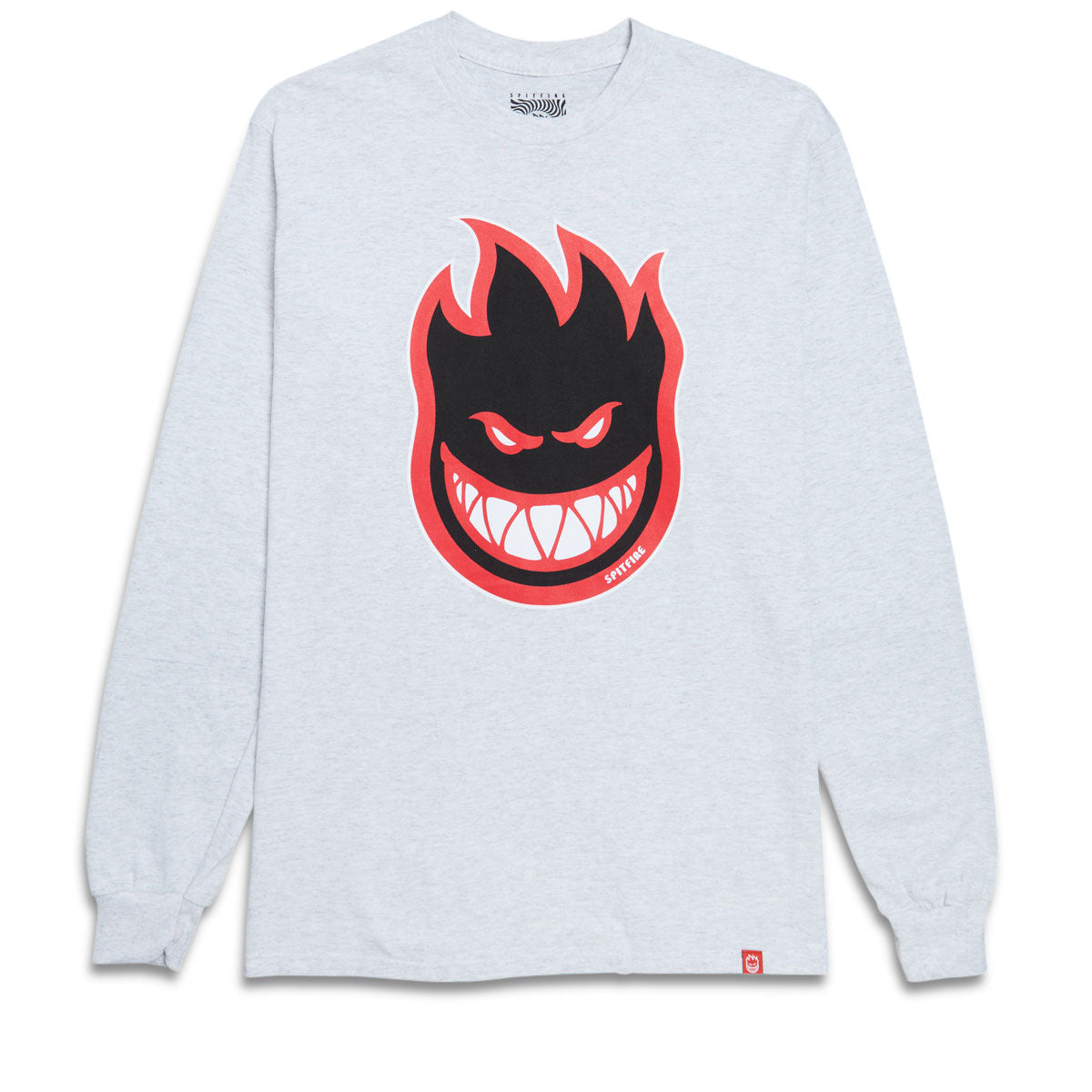 Spitfire Bighead Fill Long Sleeve T-Shirt - Ash/Black/Red/White image 1