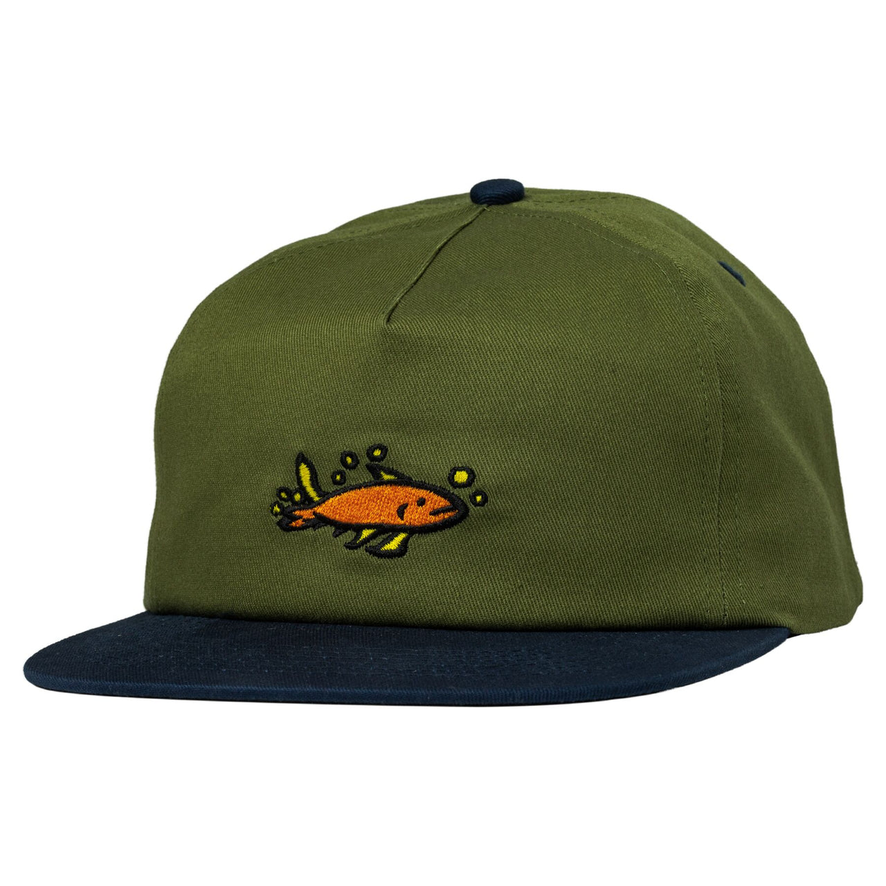 Krooked Mermaid Fish Hat - Olive/Navy image 1