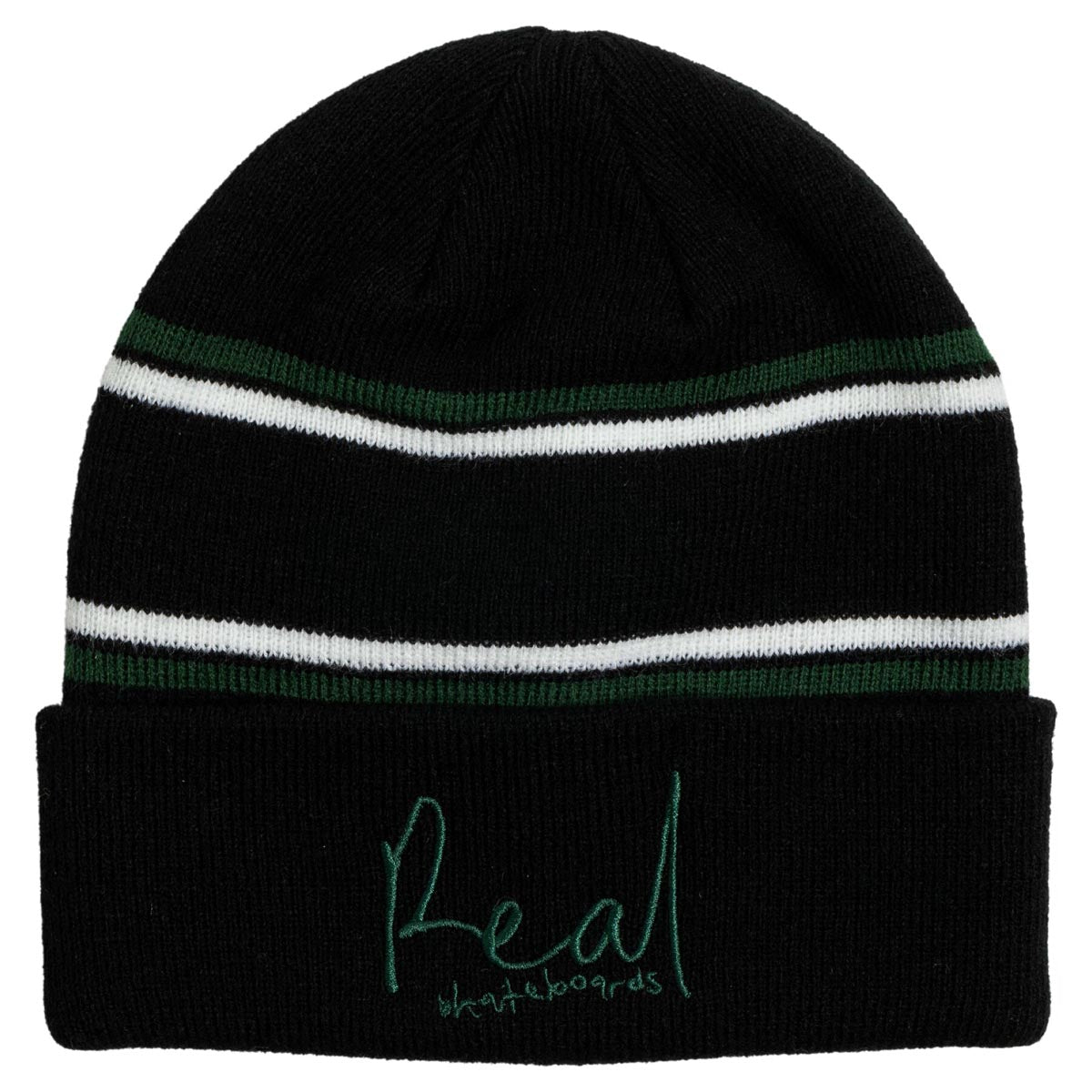 Real Signature Beanie - Black/White/Green image 1