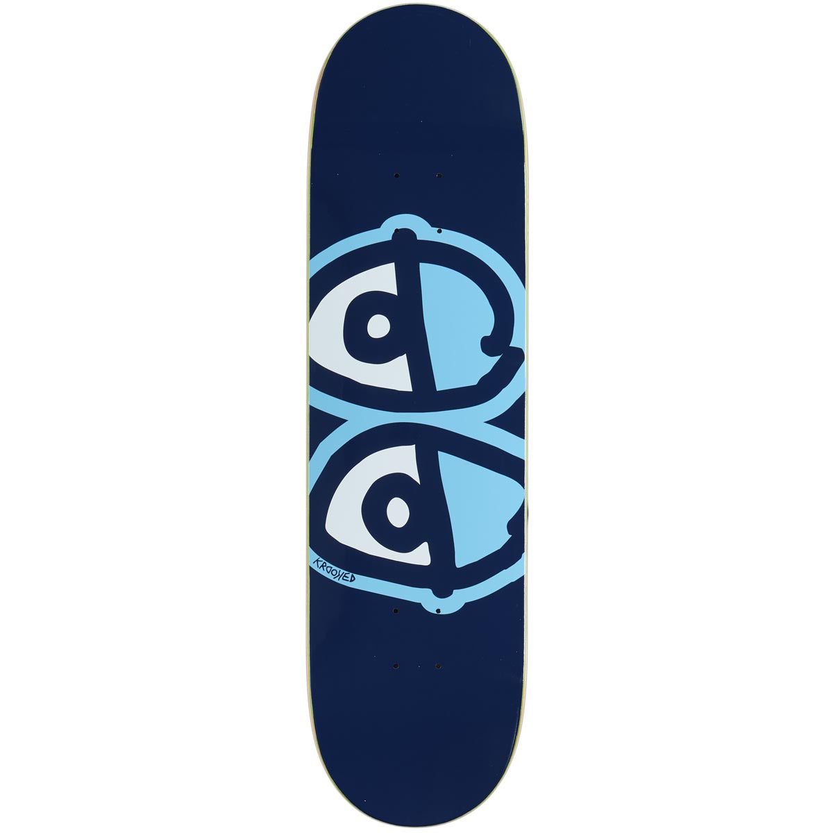 Krooked Eyes Easy Rider Skateboard Deck - Blue - 8.38"