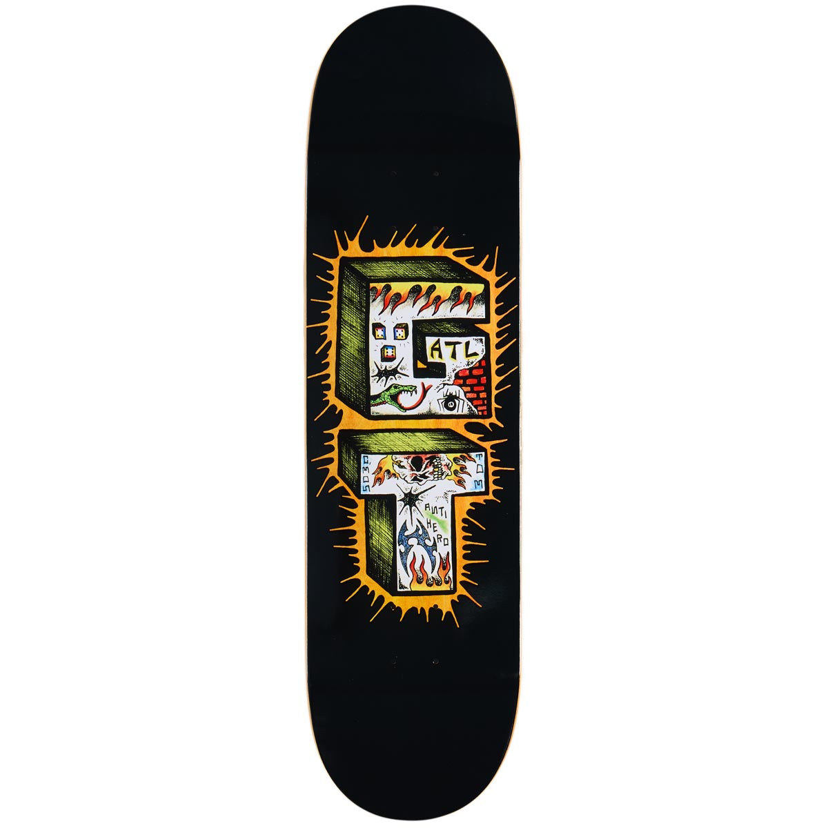 Anti-Hero Grant Taylor 8.12インチデッキ　新品未使用 Anti-Hero Grant Stacked Skateboard Deck - Black - 8.38
