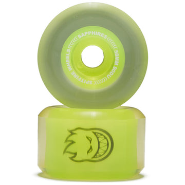 Spitfire 90d Sapphires Skateboard Wheels - Clear/Neon Yellow - 58mm
