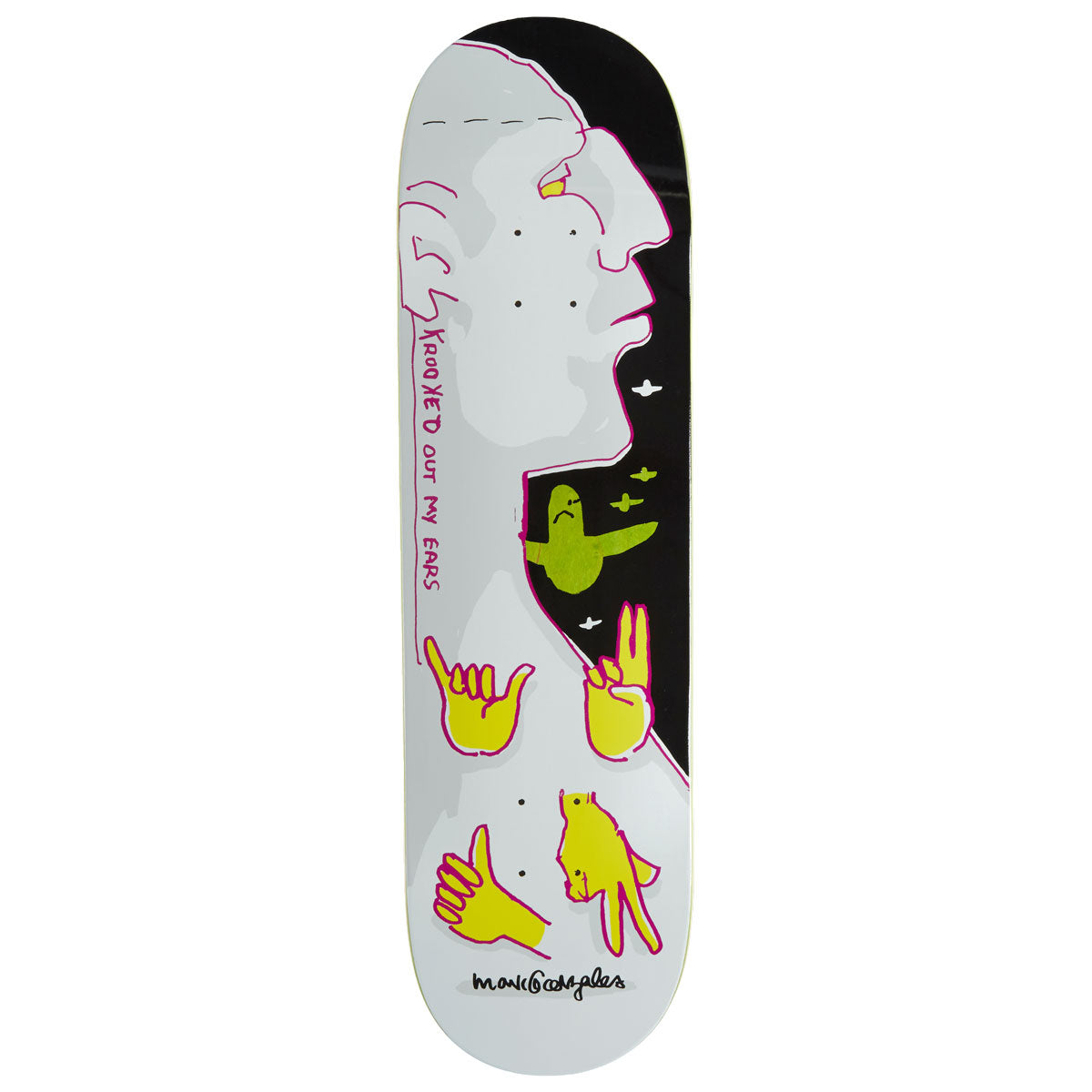 Krooked Gonz Out My Ears Skateboard Deck - 8.75