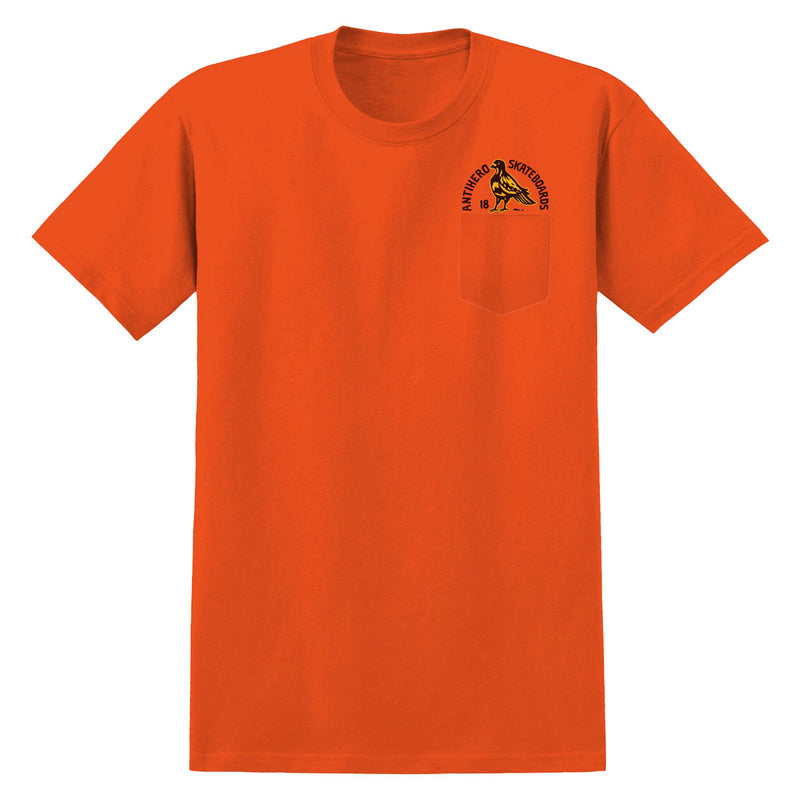 Anti-Hero Rock Dove Fill Pocket T-Shirt - Safety Orange/Yellow/Black