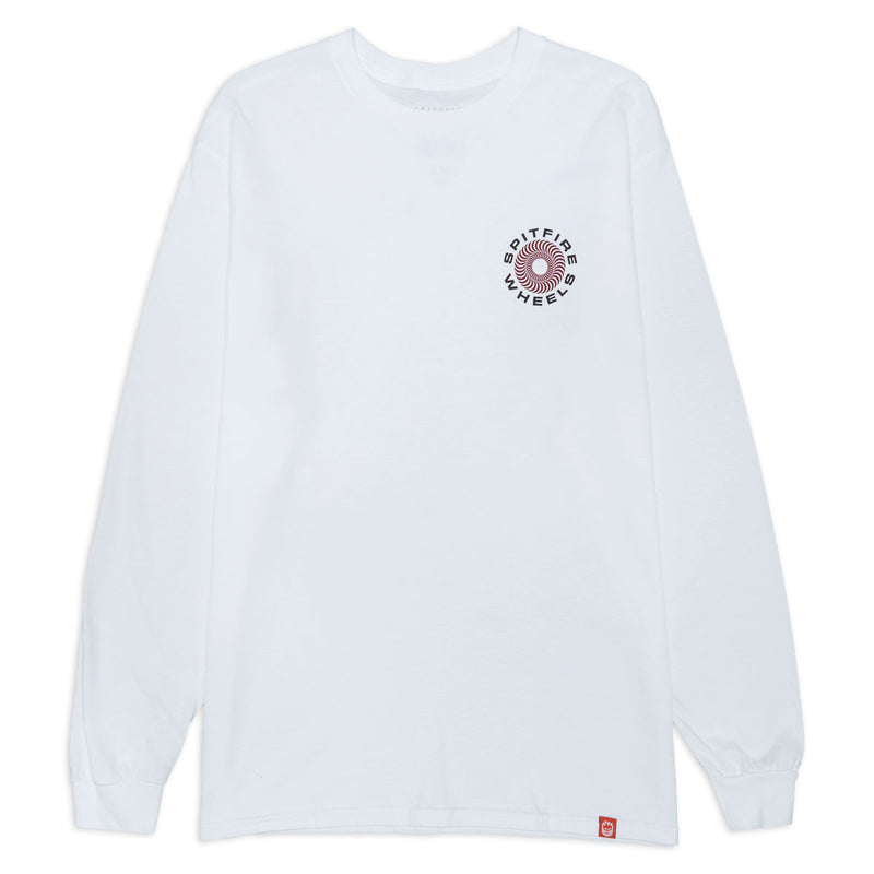 Spitfire Classic '87 Swirl Fade Fill Long Sleeve T-Shirt - White/Red/Black