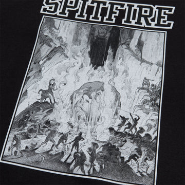 Spitfire Inferno T-Shirt - Black/Black/White