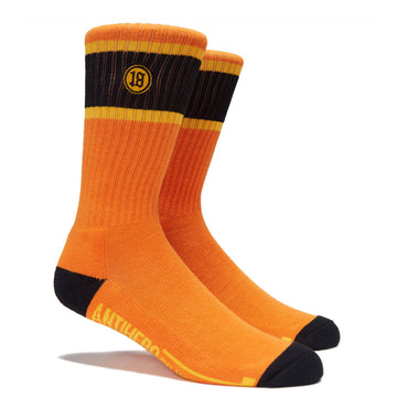 Anti-Hero Hecho Por Skate Emb Socks - Orange/Yellow/Black