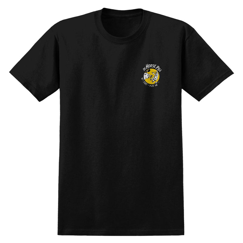 Anti-Hero Horse Pill T-Shirt - Black/Yellow/White