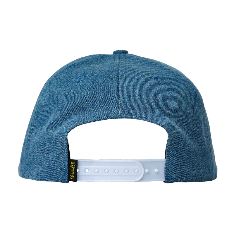 Krooked Eyes Hat - Washed Denim/Yellow