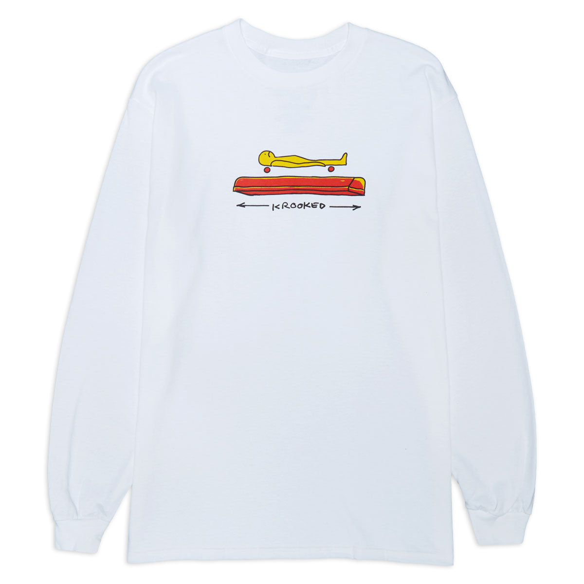 Krooked Koffin Long Sleeve T-Shirt - White/Multi image 1