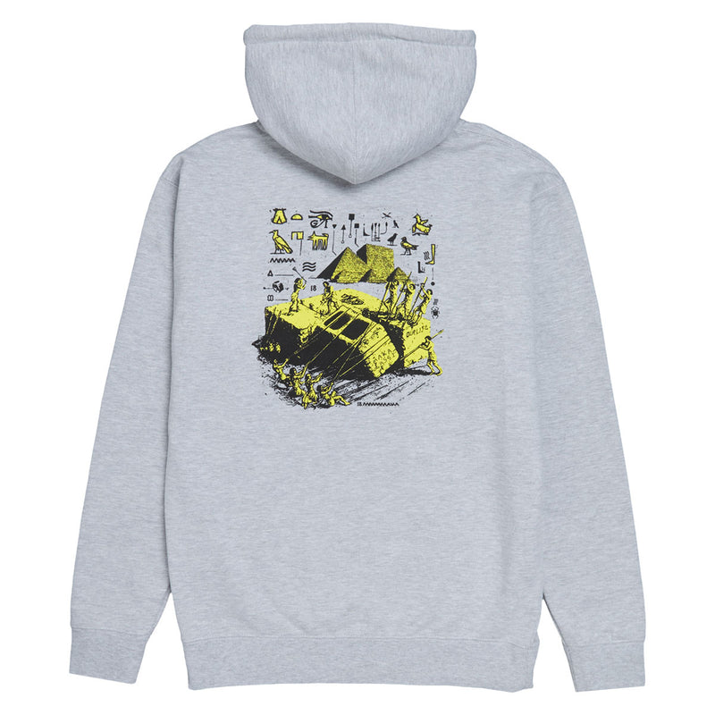 Anti-Hero Anti-Hiero Zip Up Hoodie - Grey Heather/Black/Yellow
