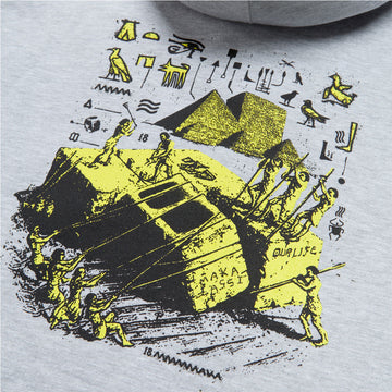 Anti-Hero Anti-Hiero Zip Up Hoodie - Grey Heather/Black/Yellow