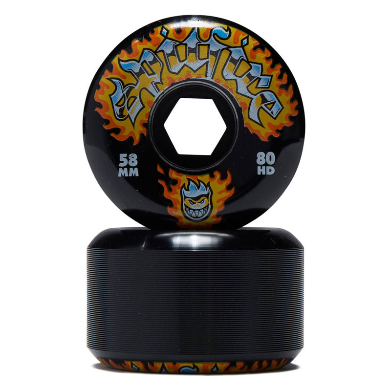 Spitfire 80hd Conical Full Chrome Venom Skateboard Wheels - Black - 58mm