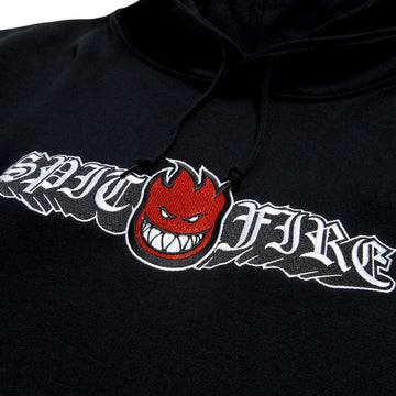 Spitfire Old E Drop Bighead Emb Hoodie - Black