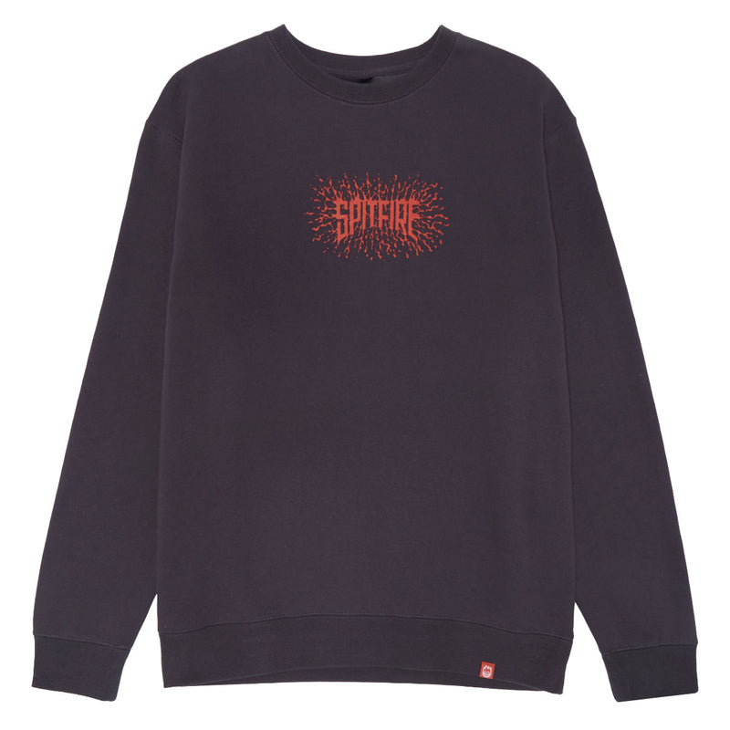 Spitfire Splat Sweatshirt - Asphalt/Red