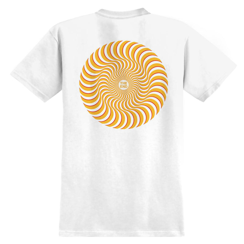 Spitfire Classic Swirl Overlay T-Shirt - White/Yellow/Red