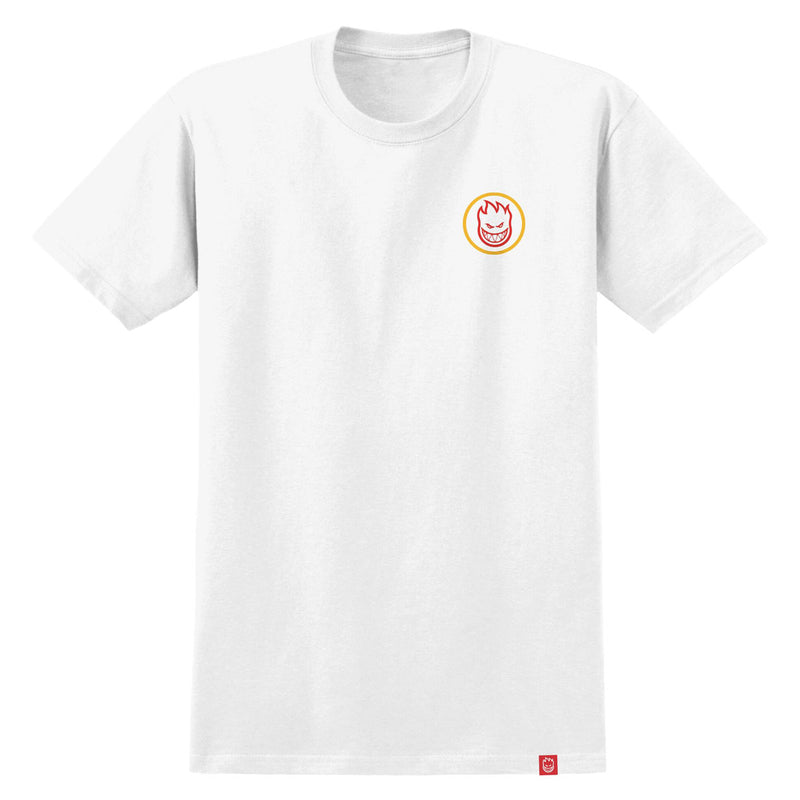 Spitfire Classic Swirl Overlay T-Shirt - White/Yellow/Red