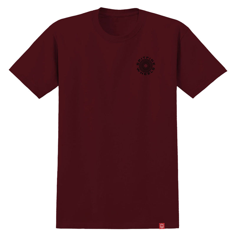 Spitfire Youth Classic '87 Swirl Fill T-Shirt - Maroon/Black/White