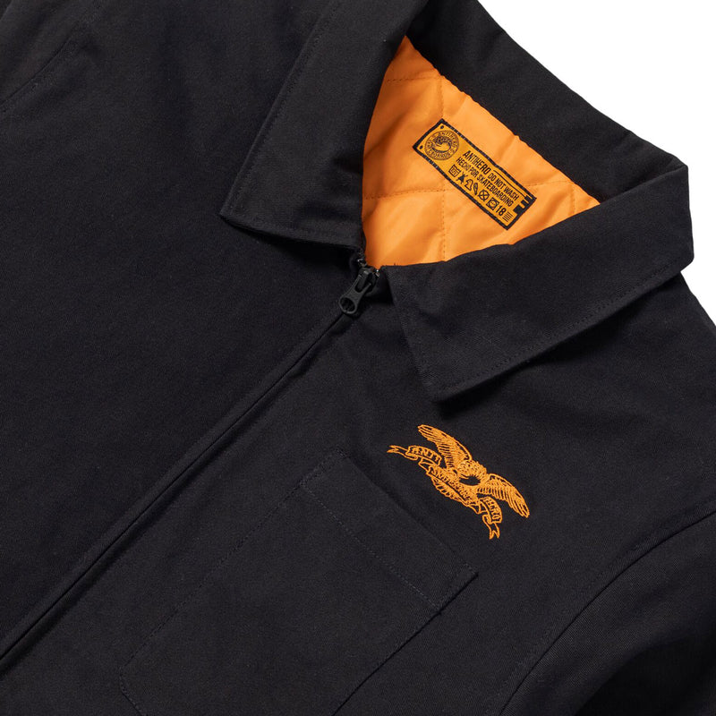 Anti-Hero Basic Eagle Stash Jacket - Black/Orange Embroidery