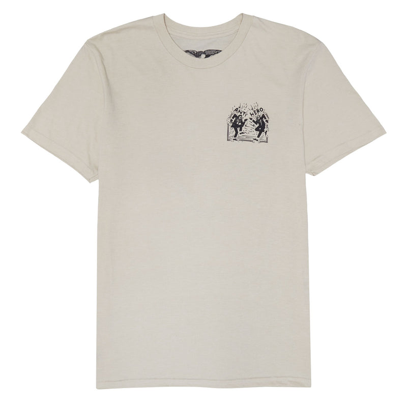 Anti-Hero Ruder Bwoys T-Shirt - Heather Bone/Black