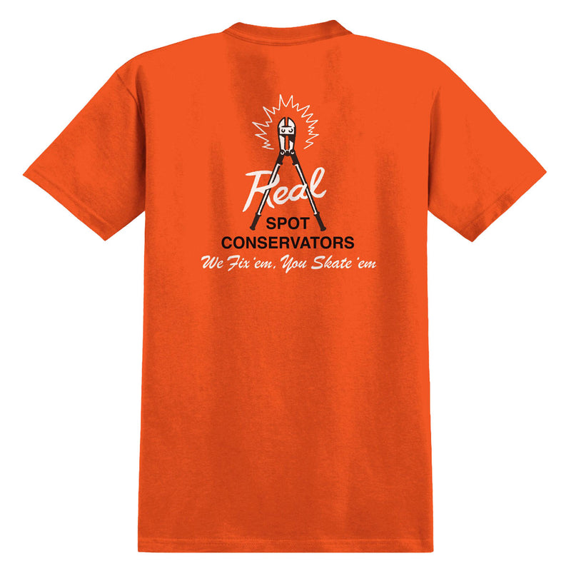 Real Spot Conservators T-Shirt - Orange/White/Black