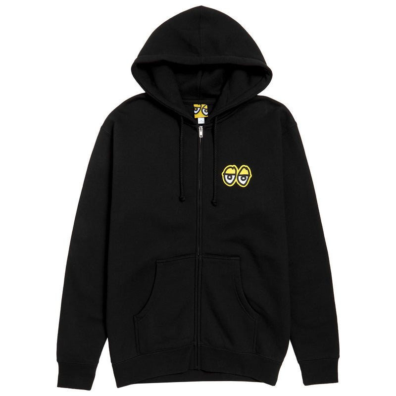 Krooked New Tricks Zip Up Hoodie - Black/Yellow/Black/White
