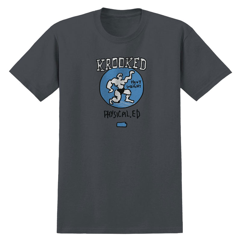 Krooked Physical Ed T-Shirt - Charcoal