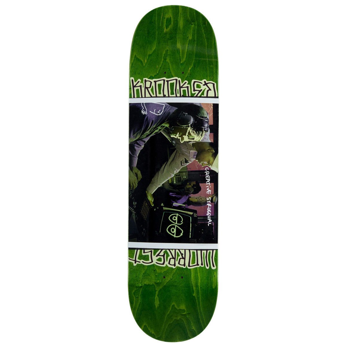 Krooked Worrest Struggual DBX Skateboard Deck - Green/Purple