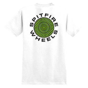 Spitfire Classic '87 Swirl Fill Pocket T-Shirt - White/Green/Black