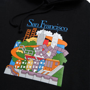 Real SF Travel Hoodie - Black/Multi Color